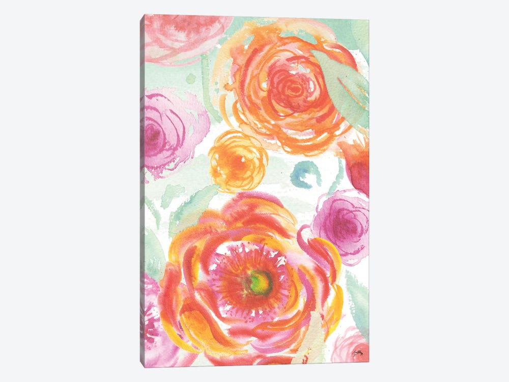 Colorful Roses II by Elizabeth Medley 1-piece Canvas Artwork