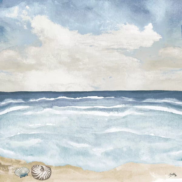 Sea Shells: Evening Coast View I by Elizabeth Medley