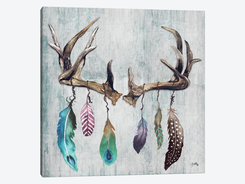 Feathery Antlers II by Elizabeth Medley 1-piece Art Print