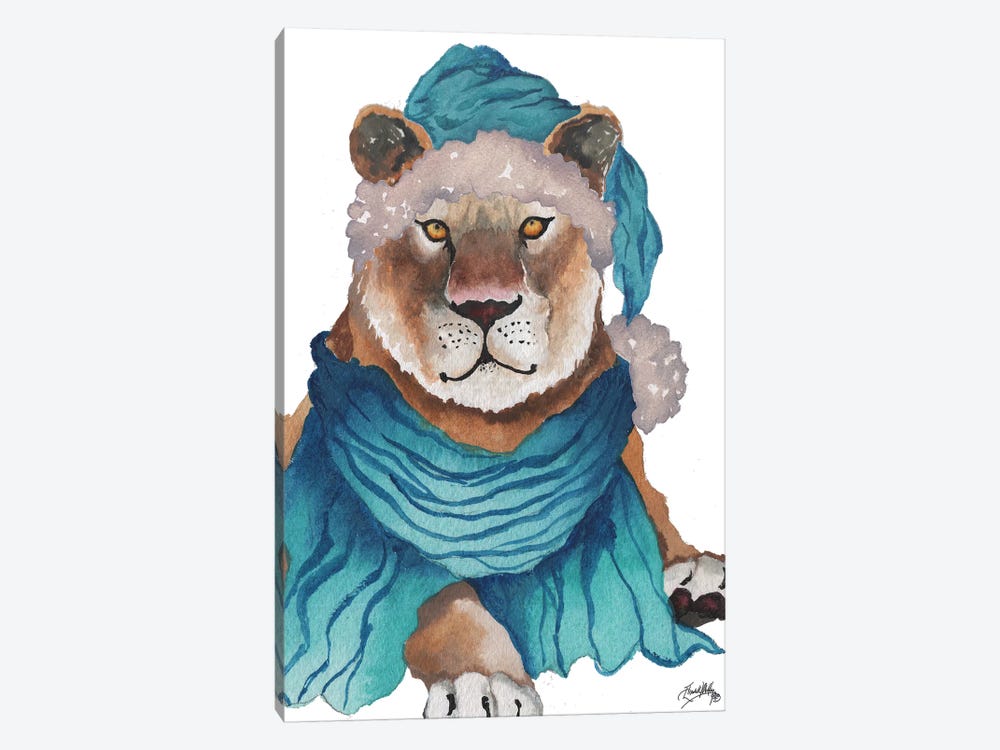 Fierce Holiday Tiger by Elizabeth Medley 1-piece Canvas Art