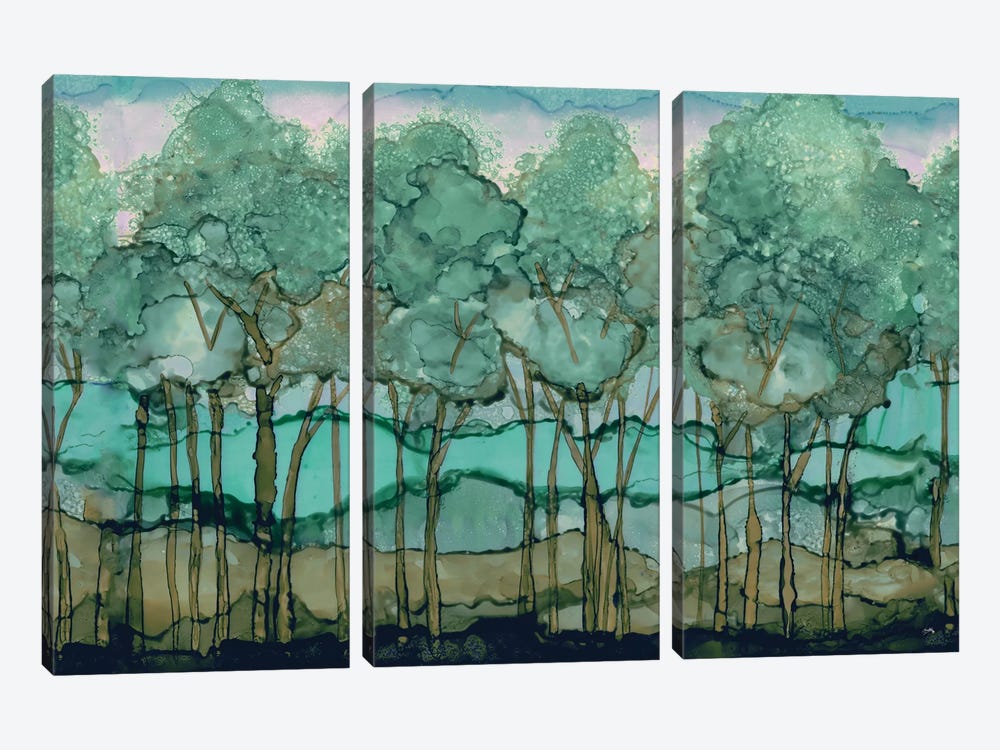 Green Tree Grove by Elizabeth Medley 3-piece Canvas Wall Art