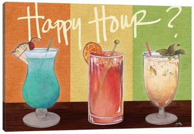Happy Hour Drinks Canvas Art Print - Elizabeth Medley
