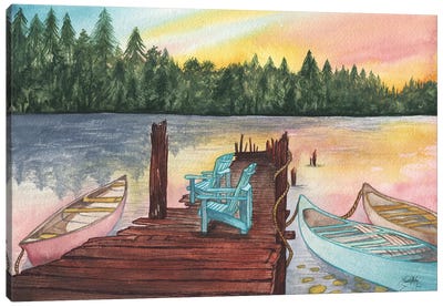 Lake Sunsets Canvas Art Print - Elizabeth Medley