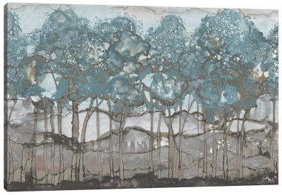 Muted Watercolor Forest Canvas Art Print