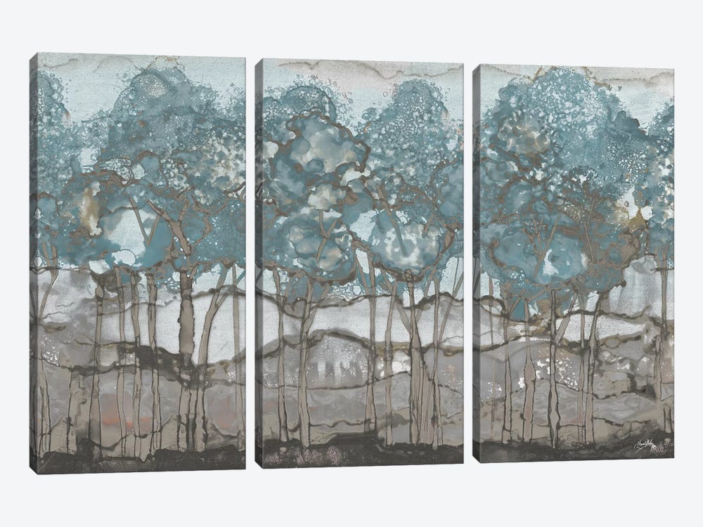 Muted Watercolor Forest by Elizabeth Medley 3-piece Canvas Print