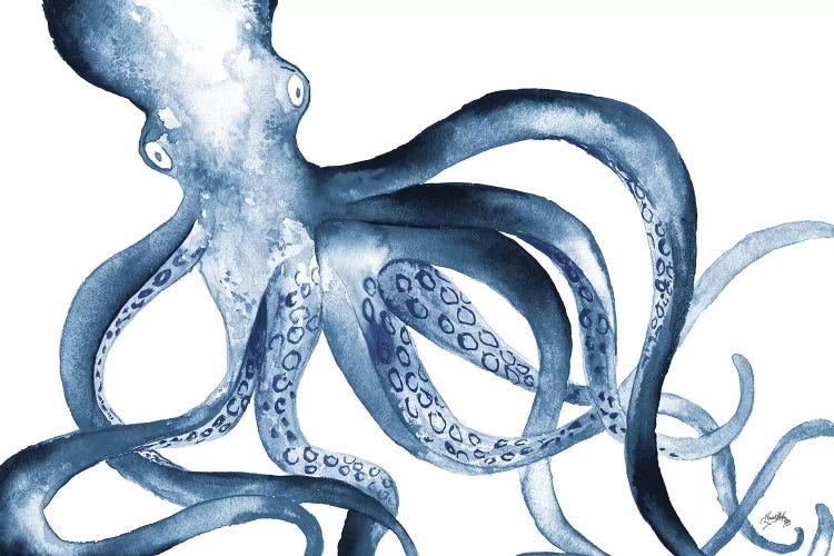 Octopus in the Blues by Elizabeth Medley wall art