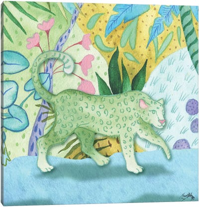 Playful Cheetah Canvas Art Print - Elizabeth Medley
