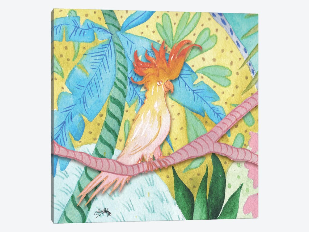 Playful Parrot by Elizabeth Medley 1-piece Canvas Art Print