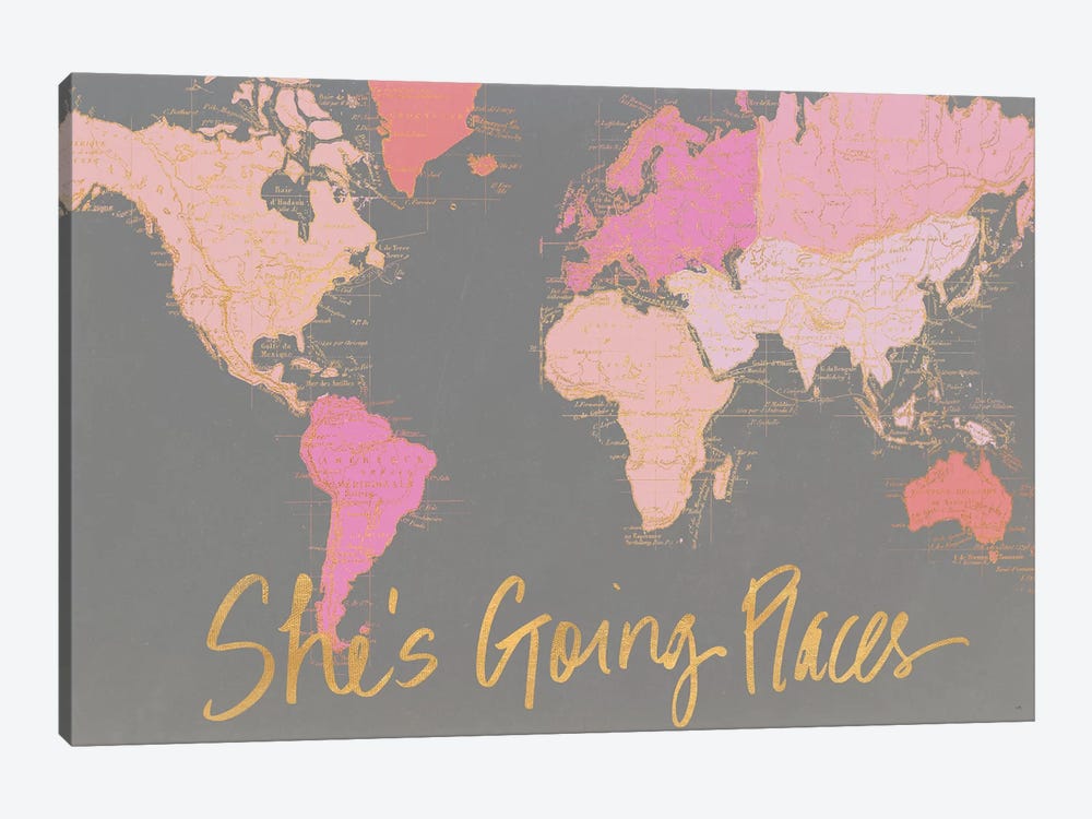 She's Going Places by Elizabeth Medley 1-piece Canvas Print