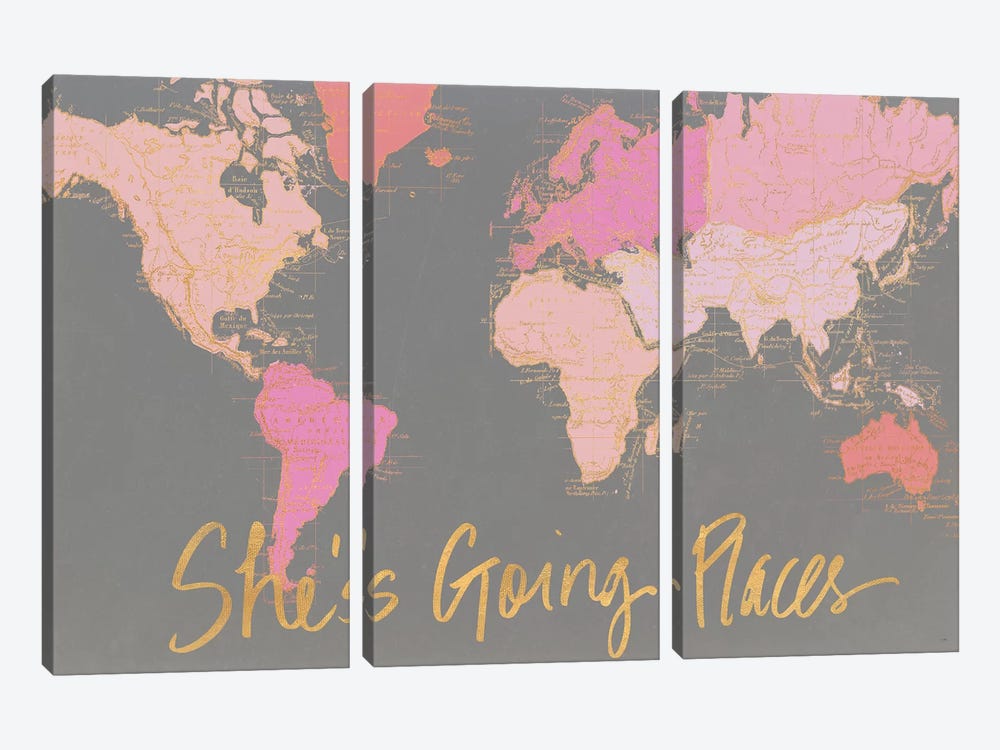 She's Going Places by Elizabeth Medley 3-piece Art Print