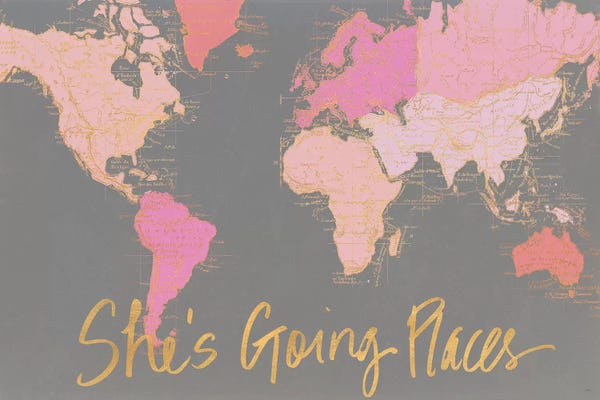 Kids Map Art: She's Going Places by Elizabeth Medley
