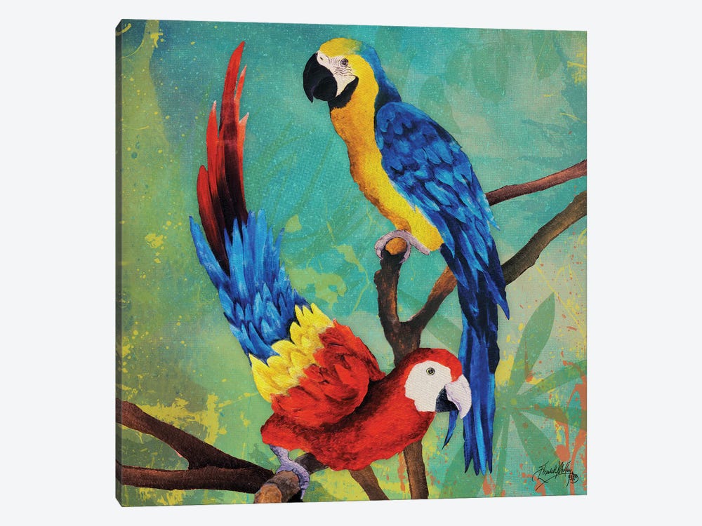 Tropical Birds in Love II by Elizabeth Medley 1-piece Canvas Art