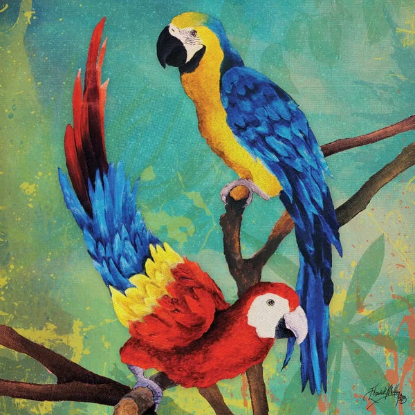 Elizabeth Medley: Tropical Birds in Love II by Elizabeth Medley