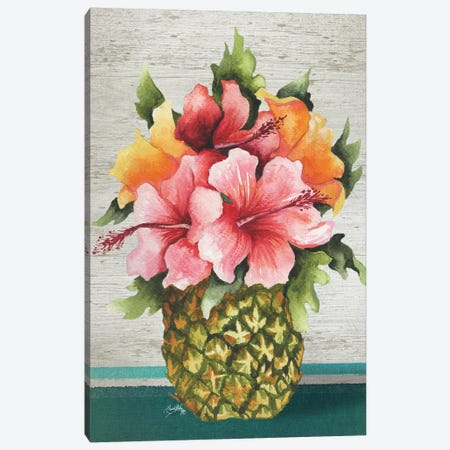 Tropical Bouquet Canvas Print #EME175} by Elizabeth Medley Canvas Wall Art