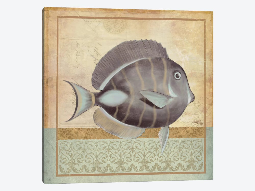 Vintage Fish II by Elizabeth Medley 1-piece Canvas Artwork