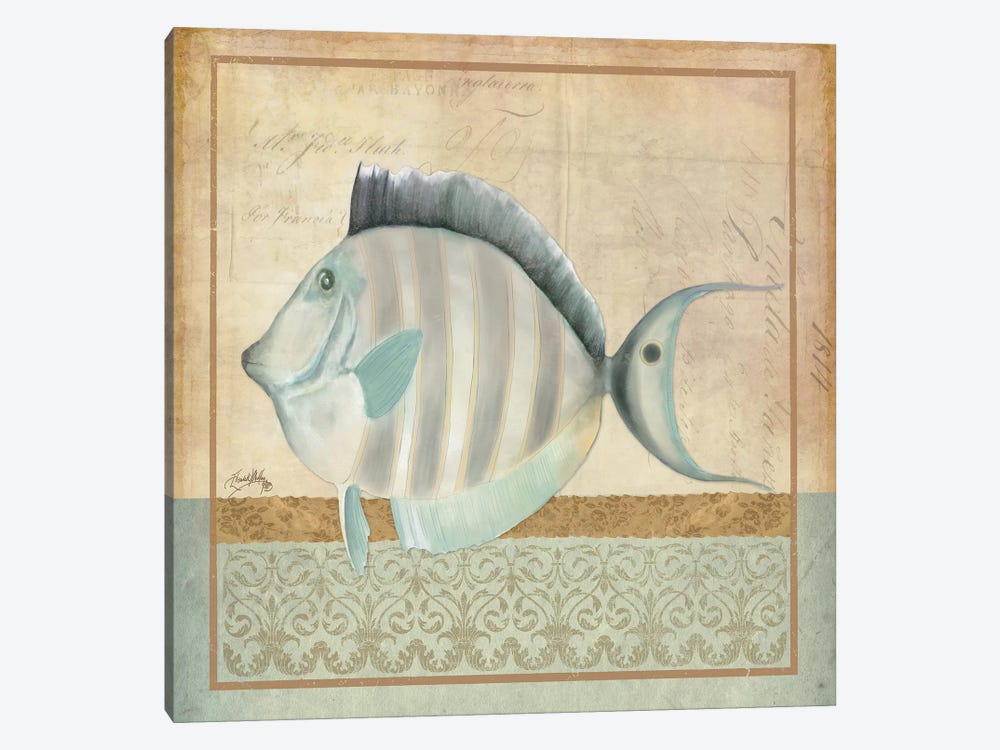 Vintage Fish III by Elizabeth Medley 1-piece Canvas Print