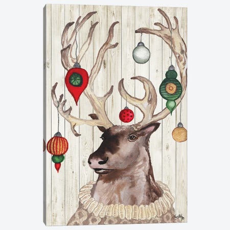 Christmas Reindeer I Canvas Print #EME198} by Elizabeth Medley Art Print