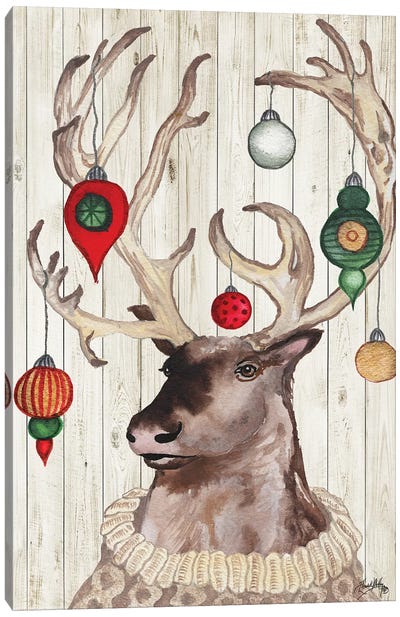Christmas Reindeer I Canvas Art Print - Christmas Animal Art