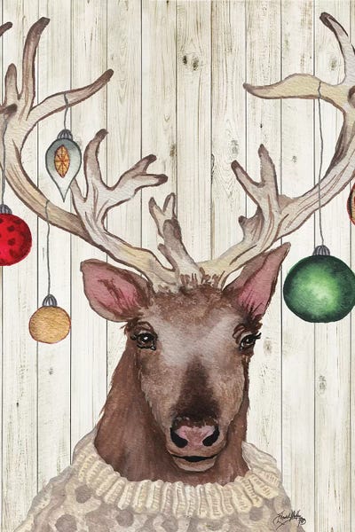 Christmas Reindeer II by Elizabeth Medley art print