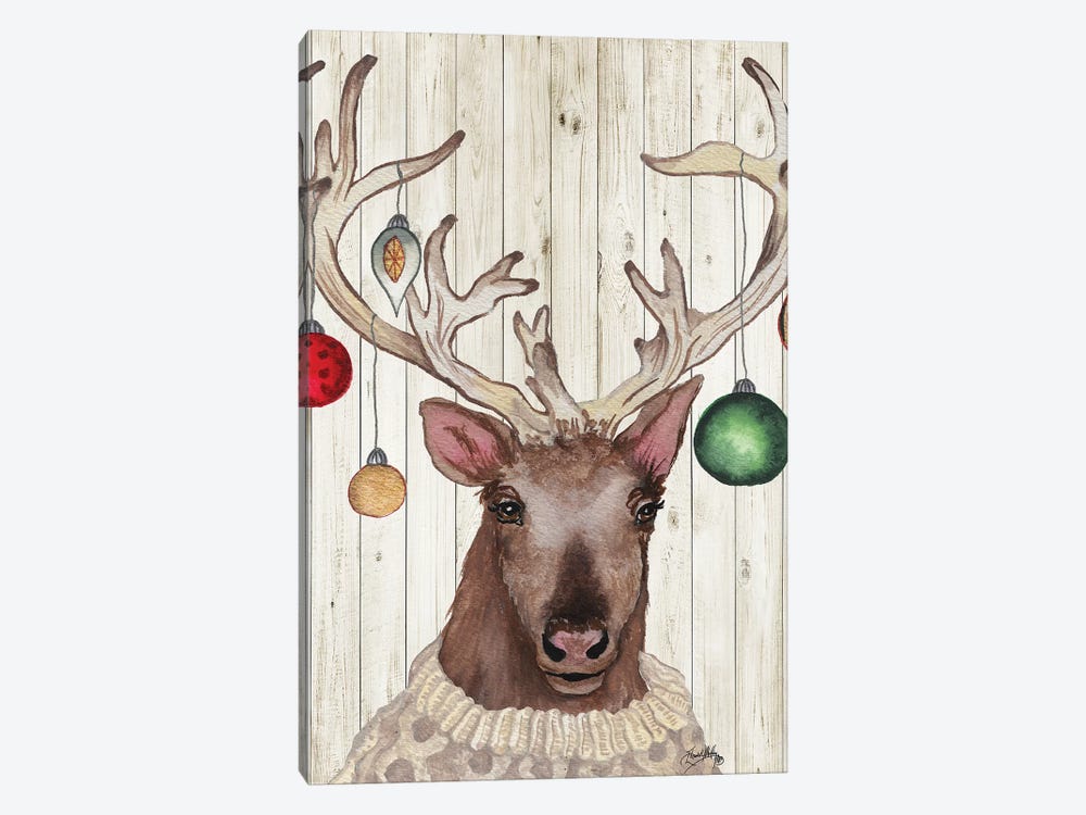 Christmas Reindeer II by Elizabeth Medley 1-piece Canvas Print