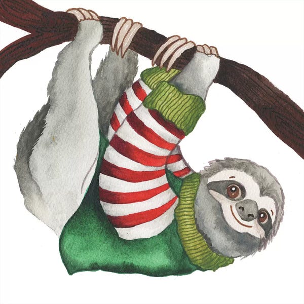 Elizabeth Medley: Christmas Sloth II by Elizabeth Medley