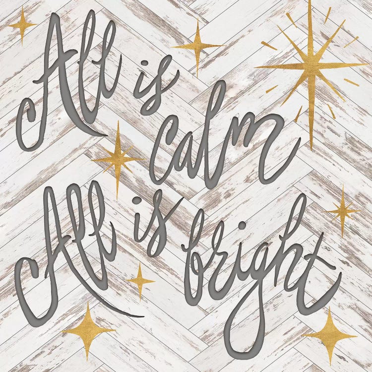 All Is Calm All Is Bright by Elizabeth Medley wall art