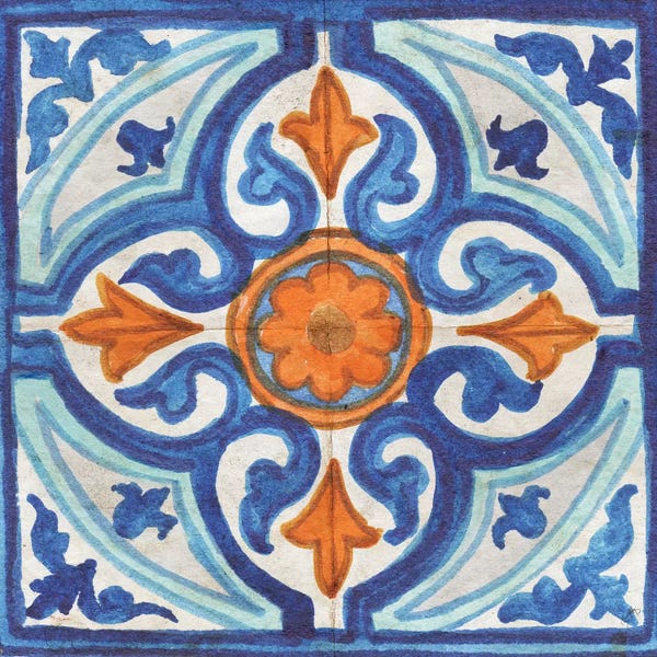 Elizabeth Medley: Colorful Tile I by Elizabeth Medley