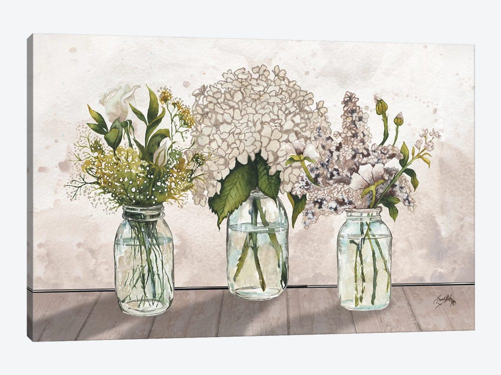 Jars Of Wildflowers by Elizabeth Medley 1-piece Art Print