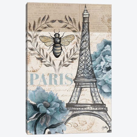 Paris Bee I Canvas Print #EME218} by Elizabeth Medley Canvas Art