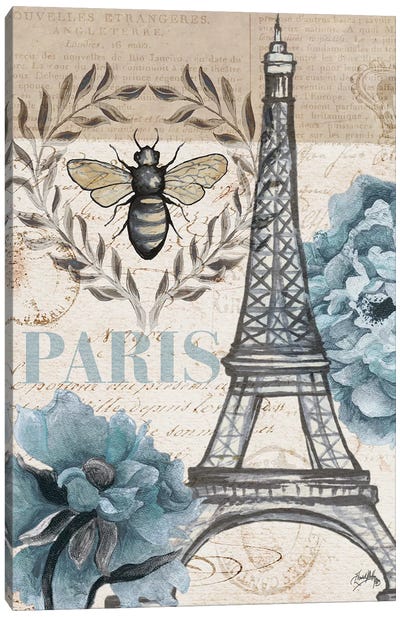 Paris Bee I Canvas Art Print - Elizabeth Medley
