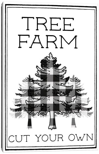 Tree Farm Buffalo Plaid Canvas Art Print - Elizabeth Medley