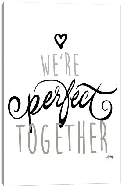 We're Perfect Together Canvas Art Print - Elizabeth Medley