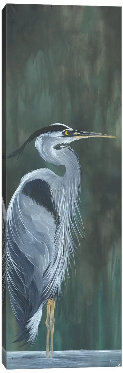 Blue Heron Canvas Art Print - Emily Magone