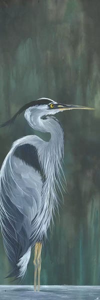 Panoramic Vertical: Blue Heron by Emily Magone