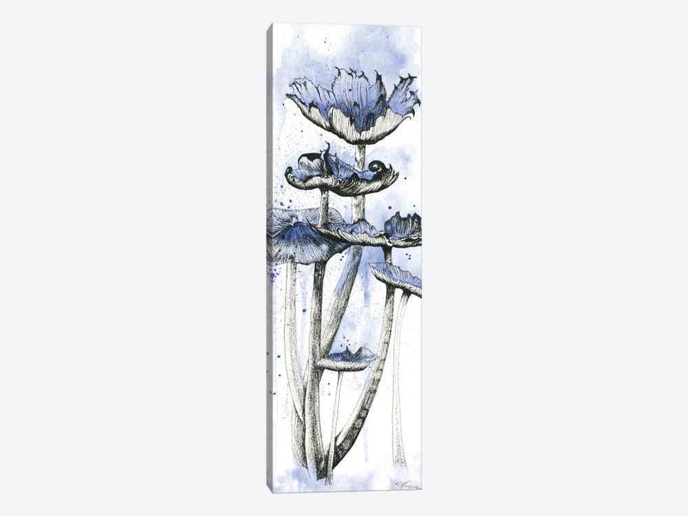 Blue Mushrooms by Emily Magone 1-piece Canvas Art Print