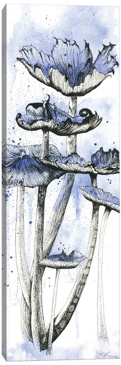 Blue Mushrooms Canvas Art Print