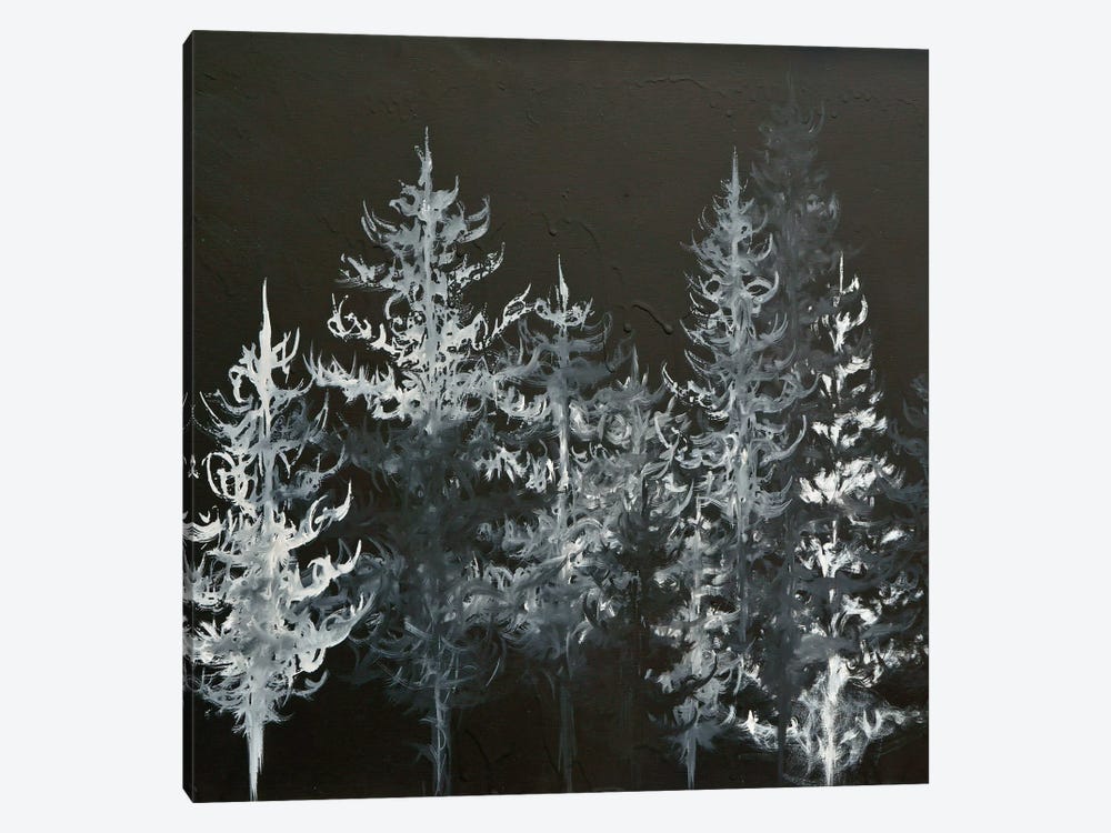 Black Trees by Emily Magone 1-piece Canvas Print
