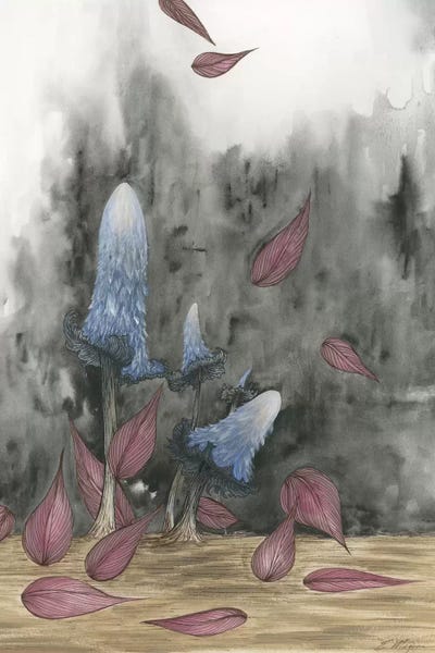 Mushrooms: Blue Mushrooms Two by Emily Magone