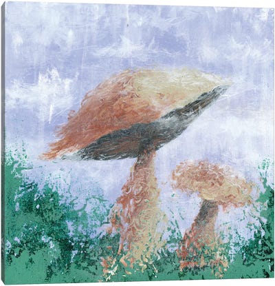 Mushroom Mist Canvas Art Print - Rustic Décor