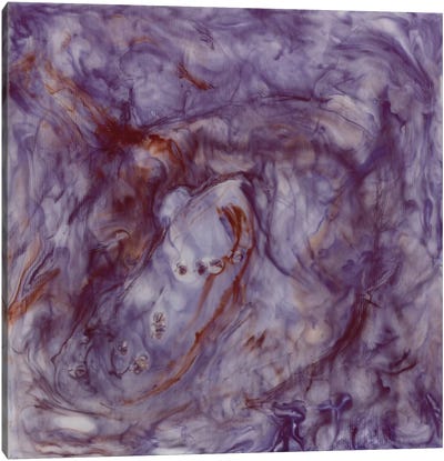 Pour Eight Canvas Art Print - Purple Abstract Art