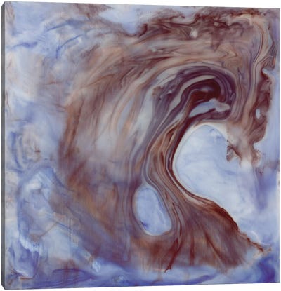 Pour Five Canvas Art Print - Purple Abstract Art