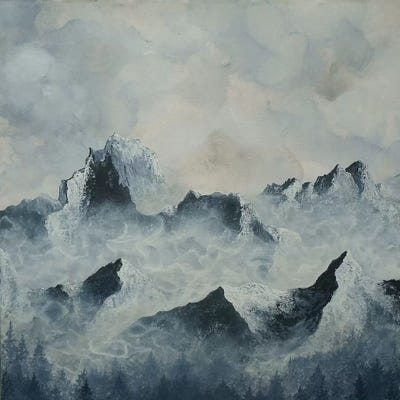 Backyard Triptych Panel I by Emily Magone canvas print