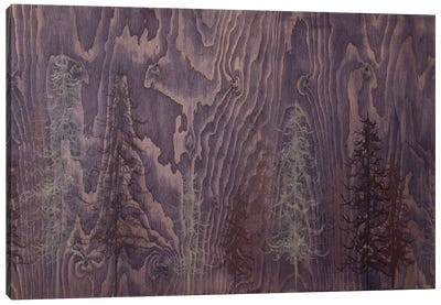 Purple Trees Canvas Art Print - Evergreen & Burlap