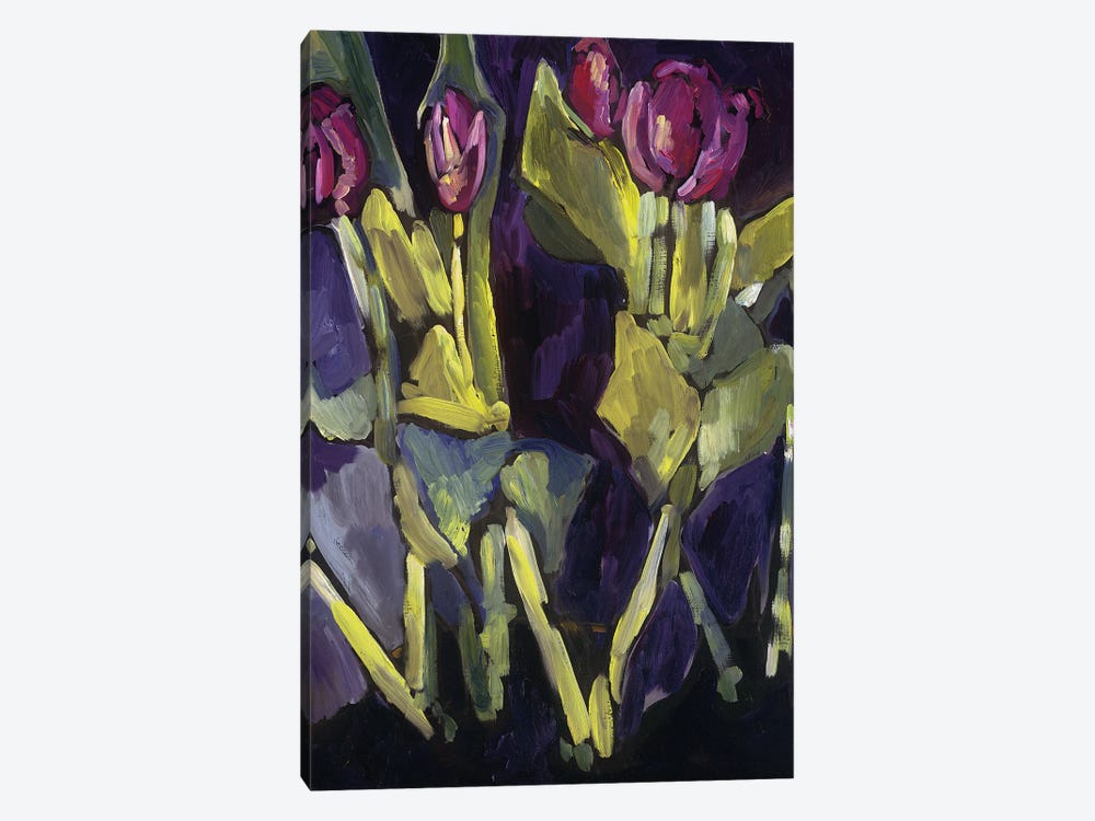 Violet Spring Flowers I by Erin McGee Ferrell 1-piece Canvas Print