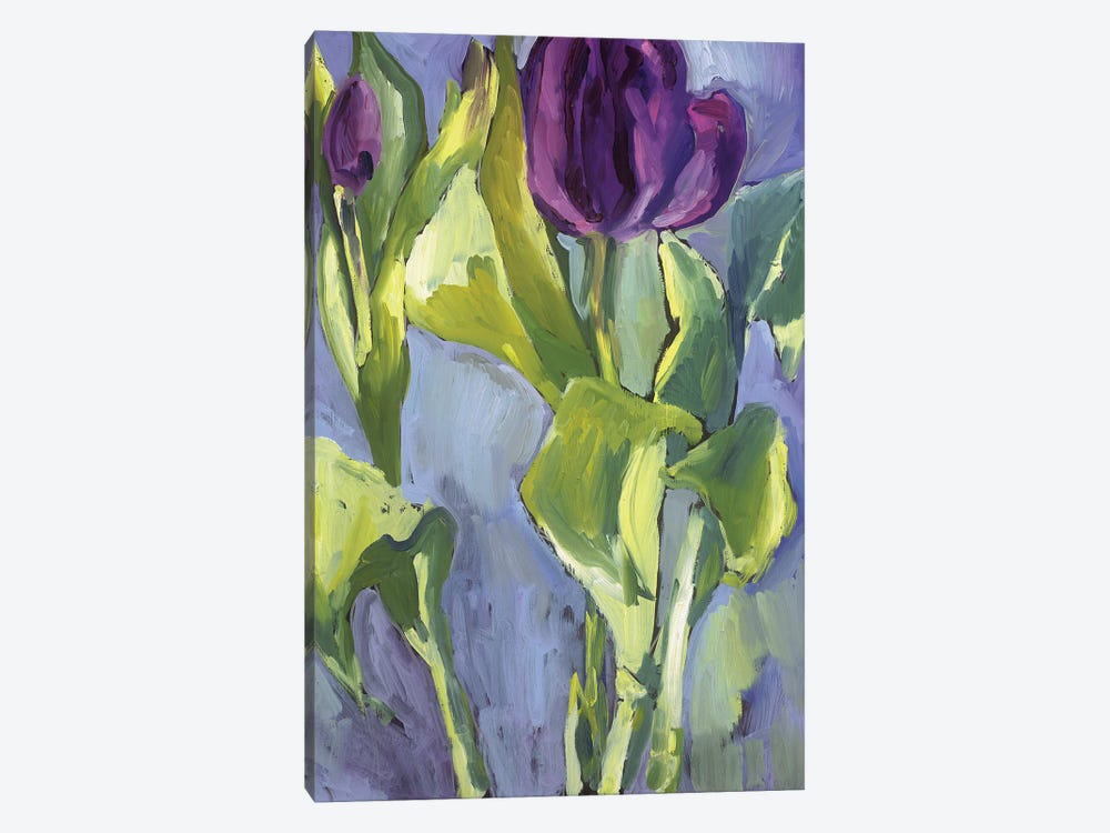 Violet Spring Flowers II by Erin McGee Ferrell 1-piece Canvas Wall Art