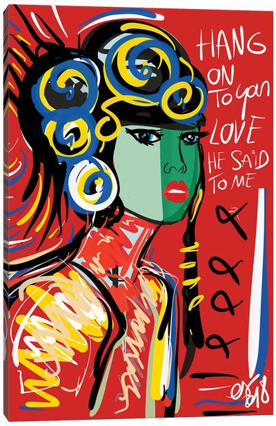 Hang On To Your Love Canvas Art Print - Emmanuel Signorino