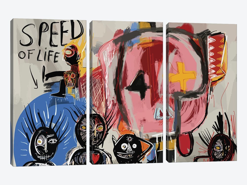 Speed Of Life by Emmanuel Signorino 3-piece Canvas Art Print
