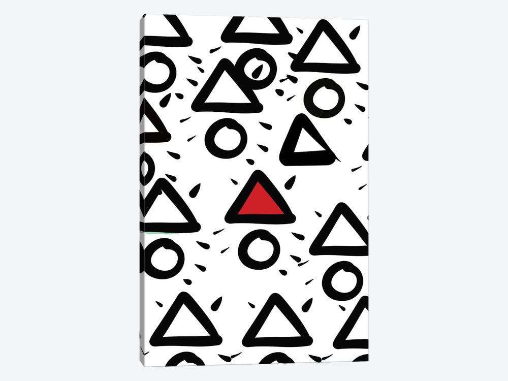 Red Triangle Is Unique by Emmanuel Signorino 1-piece Canvas Wall Art