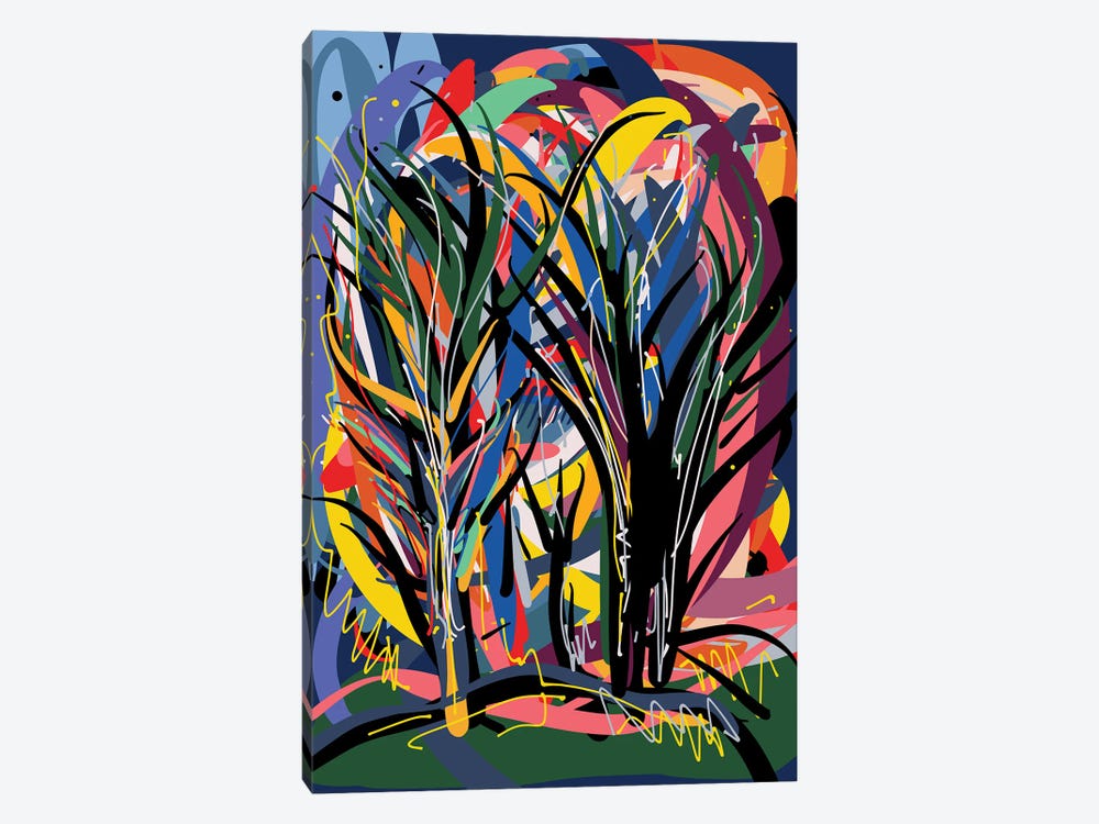 Magic Trees In The Night by Emmanuel Signorino 1-piece Canvas Print