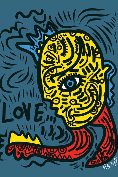Punk Love Graffiti by Emmanuel Signorino acrylic art print